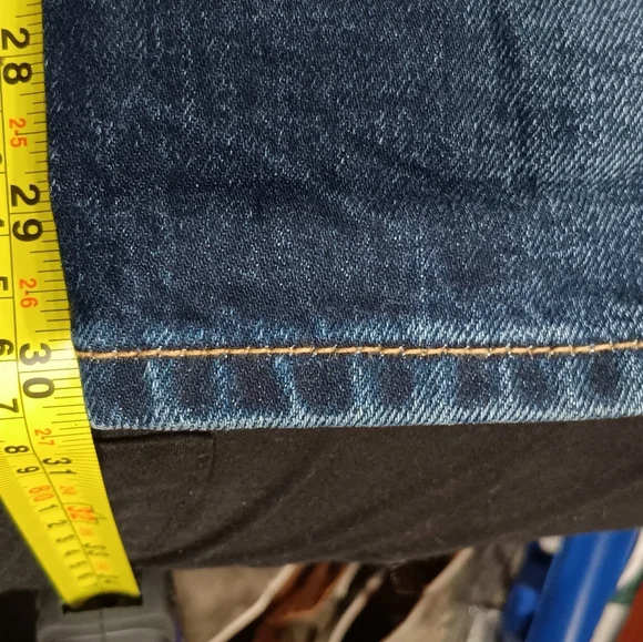 Ed Hardy Blue Dark Wash Ripped Boyfriend Denim Jeans Women's 32x30 SUPERB CONDIT - Picture 9 of 12